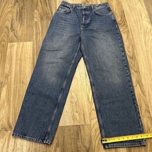 TOPSHOP ONE HIGH WAISTED OVERSIZED MOM BLUE JEANS 28x32 Size 10 NWOT Nordstrom's